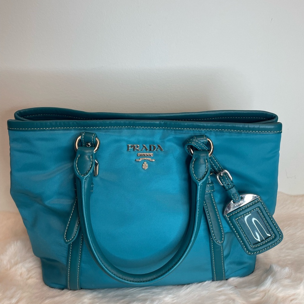 Prada Blue Tote Bag